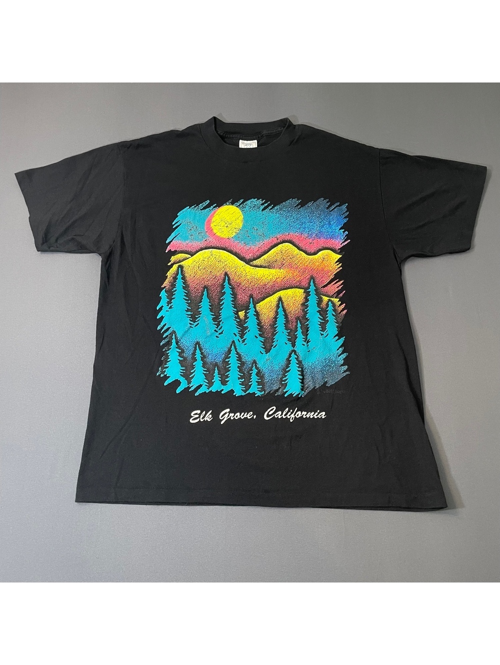 1991 Wild Hare Elk Grove California Graphic Shirt Black Size Large Single Stitch
